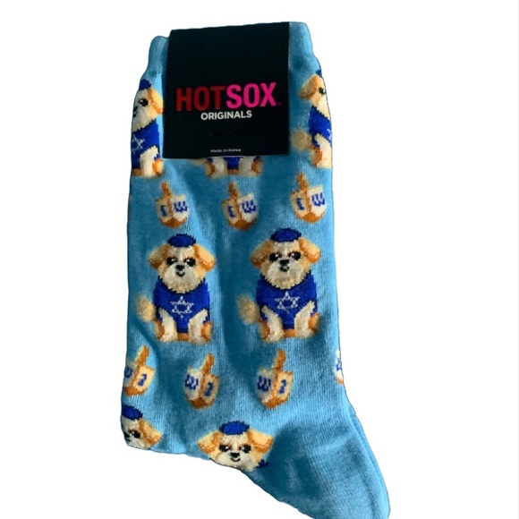 NWT HOT SOX & AIRPLUS Women’s 3 pc Novelty Hanukkah Holiday Crew Sock Bundle - Picture 3 of 8